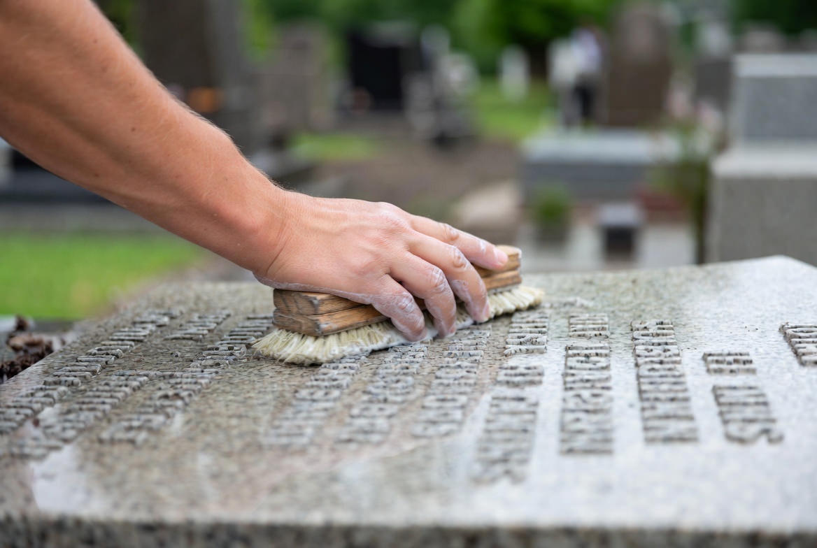 Grave Stone Care and Cleaning