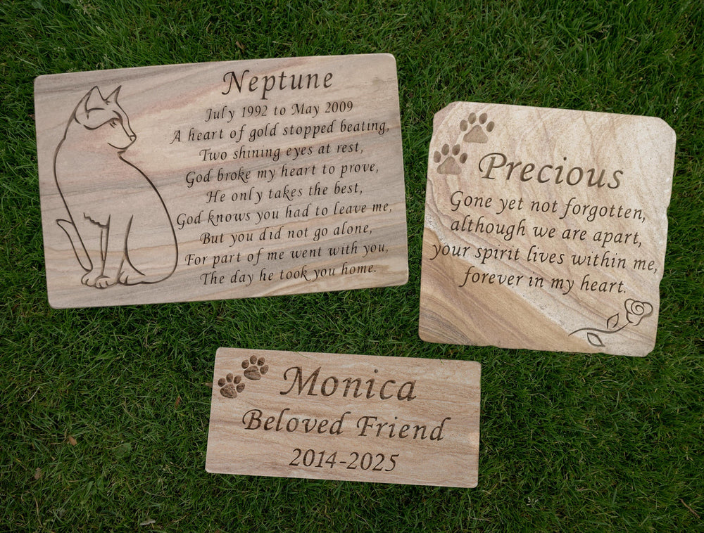 rainbow tablet pet memorial stones