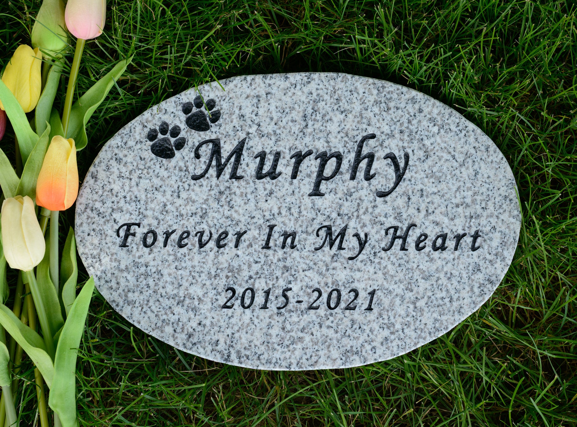 Large Oval Granite Memorial